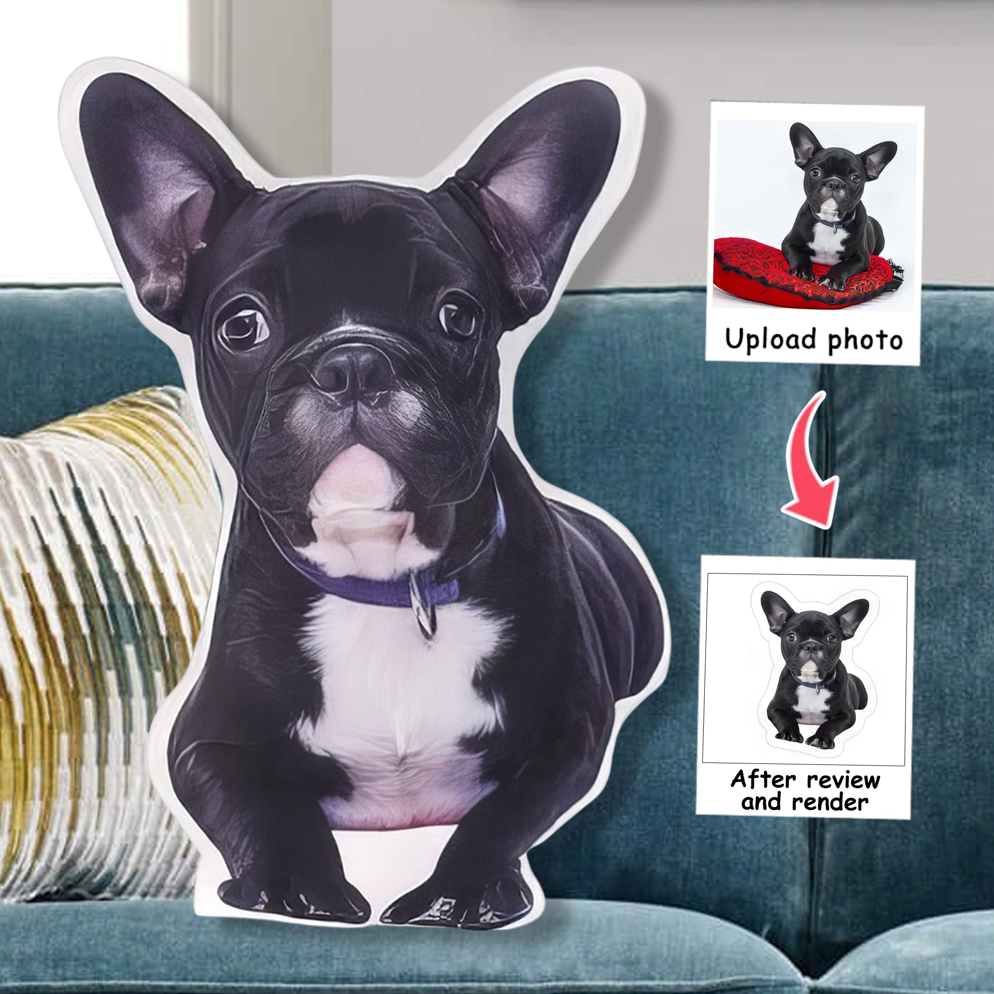 Custom Photo My Beloved Fur Baby - Dog & Cat Personalized Custom Shaped Pillow - Gift For Pet Owners, Pet Lovers