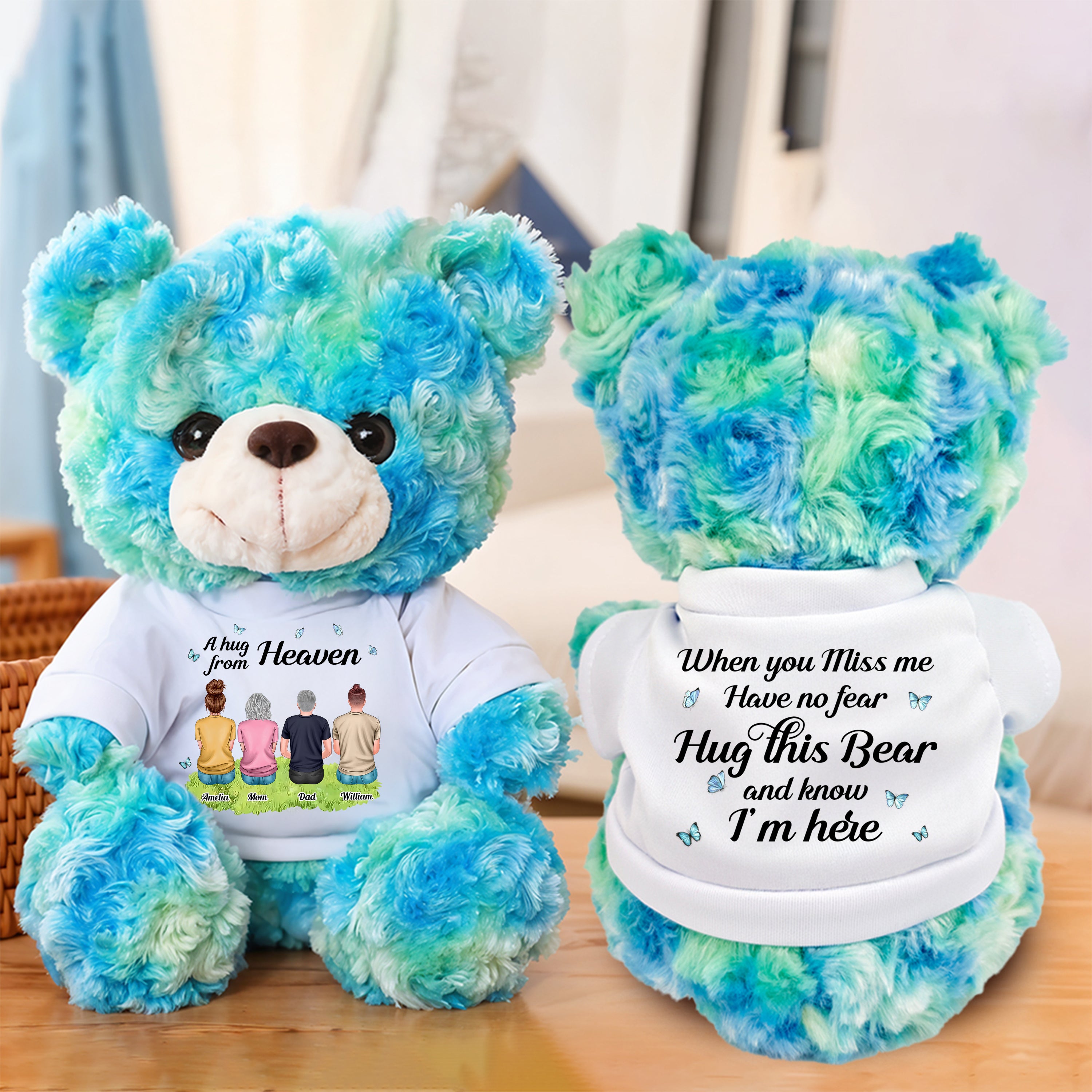 A Hug From Heaven - Memorial Gift - Custom Name and Appearance Teddy Bear