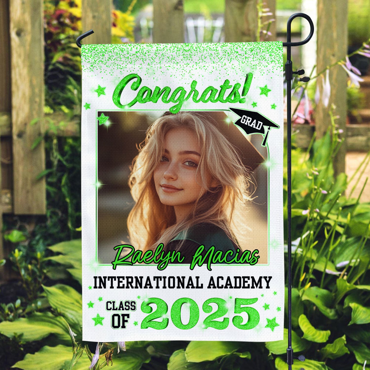 Personalized Class Of 2025 Flag, Custom Photo Congrat Grad Gift, Graduation Decorations