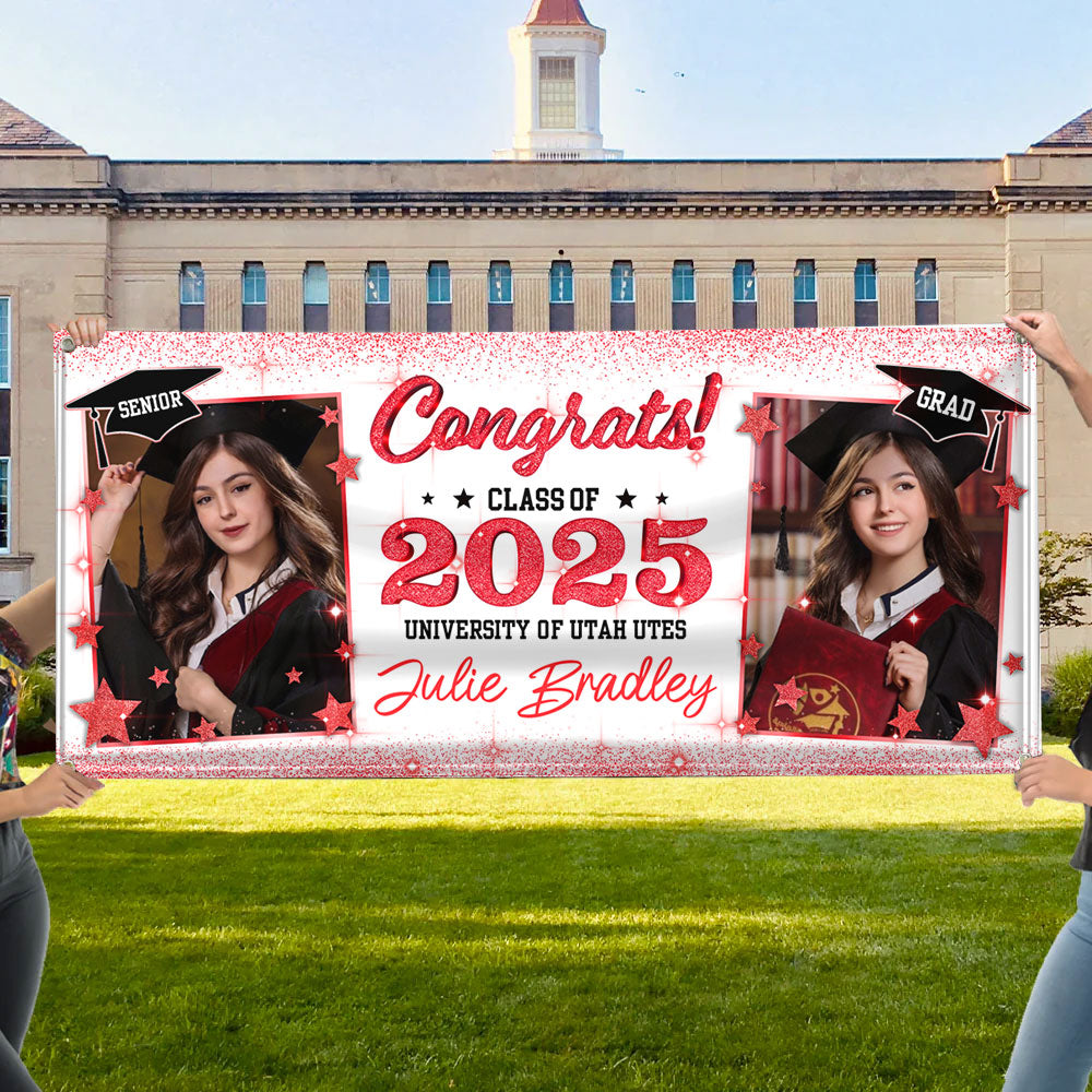 Personalized Class Of 2025 Graduation Banner – Congrats Grad Sign For Party
