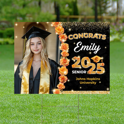 Congrats Senior 2025 Custom Lawn Sign - Graduation Gift - Personalized Lawn Sign