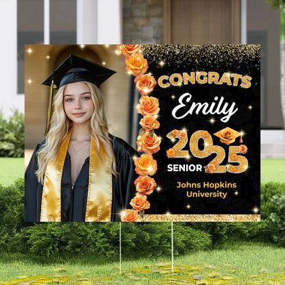 Congrats Senior 2025 Custom Lawn Sign - Graduation Gift - Personalized Lawn Sign