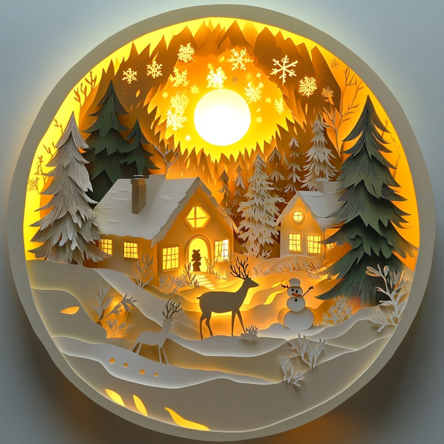 3D Puzzle Gooden Lamp - Snow Village