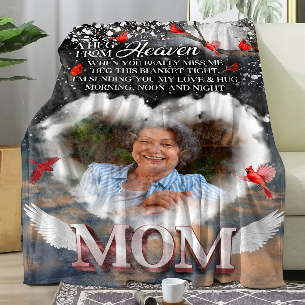 A Hug From Heaven - Custom Memorial Gift - Personalized Memorial Custom Blanket