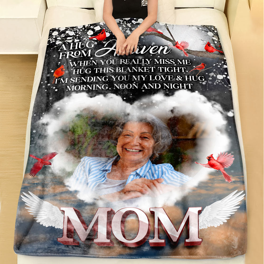 A Hug From Heaven - Custom Memorial Gift - Personalized Memorial Custom Blanket
