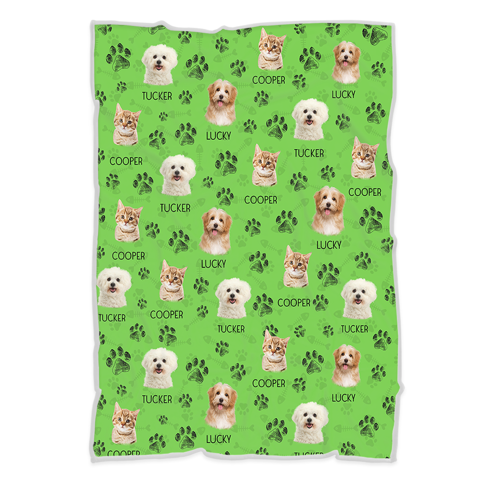 Fur Baby Name and Photo - Custom Pet Gift - Personalized Custom Pet Blanket