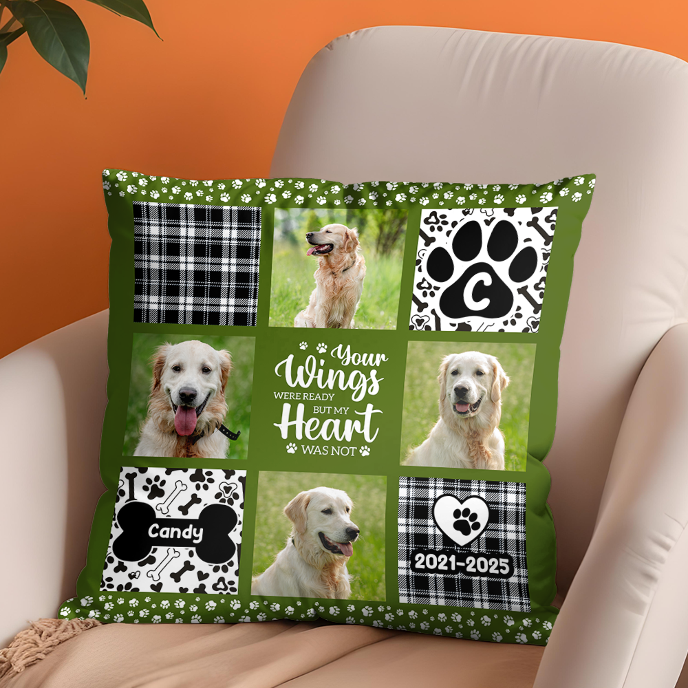 Custom Name and Photo - Personalized Pillow - Sympathy Gift - Pet Memorial