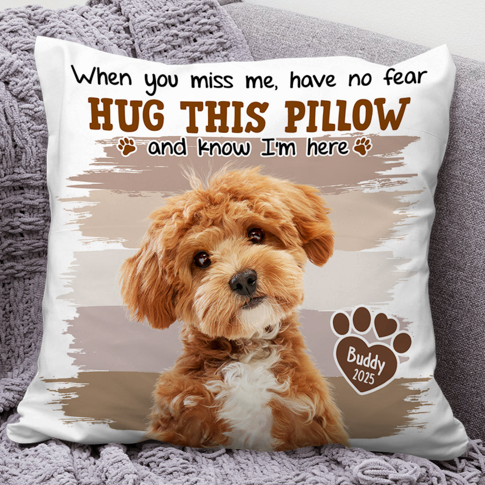 Pet Memorial - Custom Name and Photo Pillow - Memorial Gift