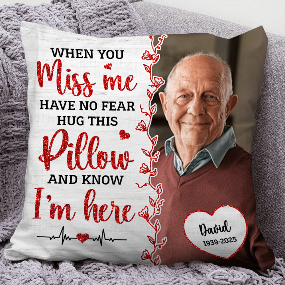 Custom Name and Photo Pillow - Memorial Personalized Custom Pillow - Sympathy Gift