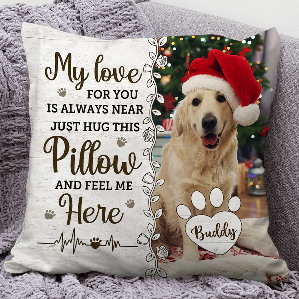 When You Miss Me - Custom Name and Photo Pillow - Memorial Gift