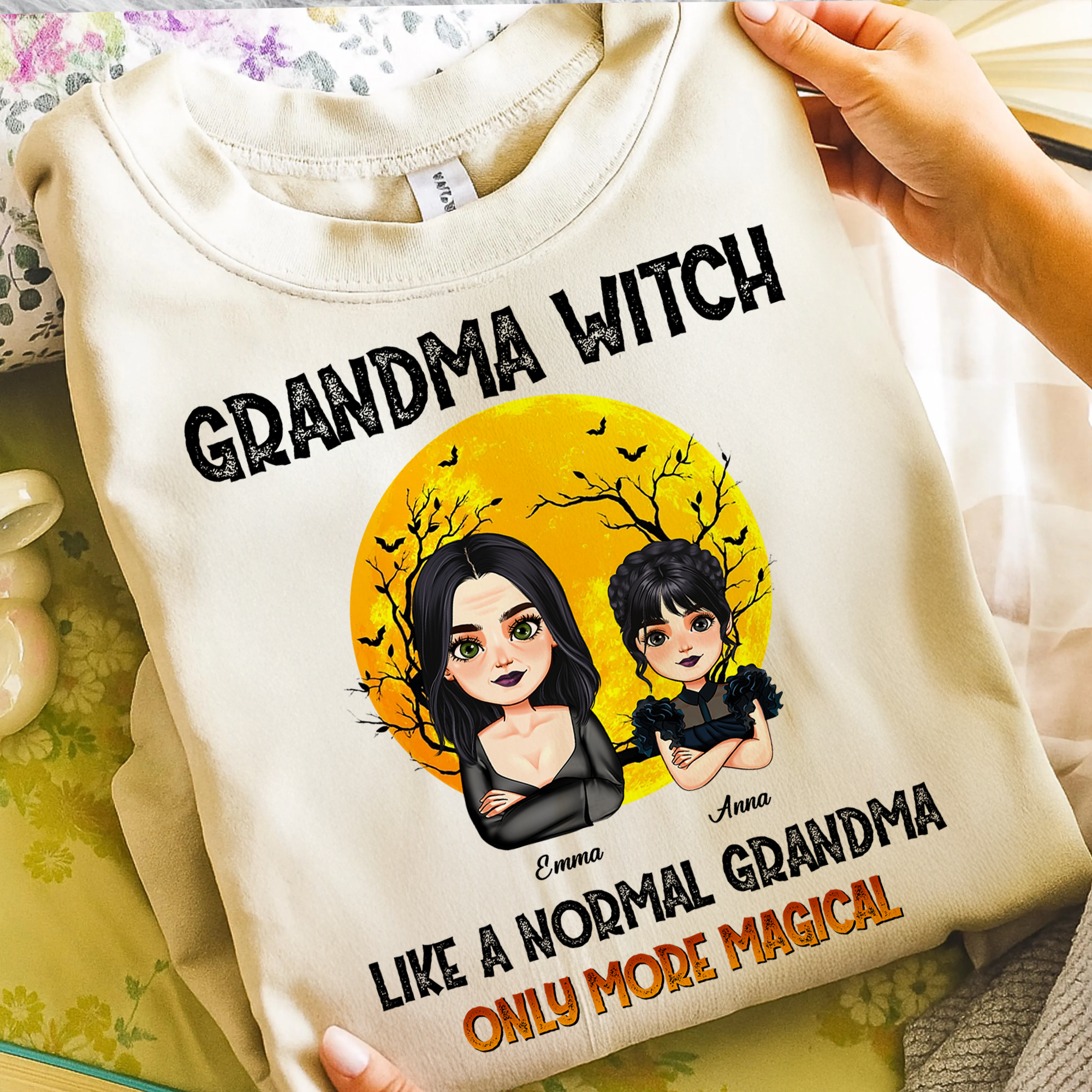 Custom Grandma Halloween Shirt - Personalized Shirt Custom T-shirt - Halloween Funny Gift