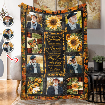 Custom Name and Photo - Memorial Gift - Personalized Custom Memorial Blanket