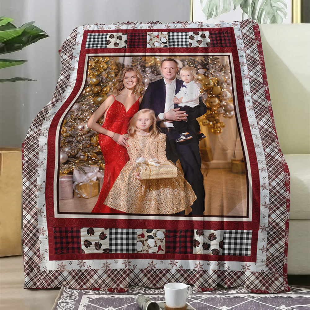 Custom Photo Blanket - Christmas Gift - Personalized Custom Blanket
