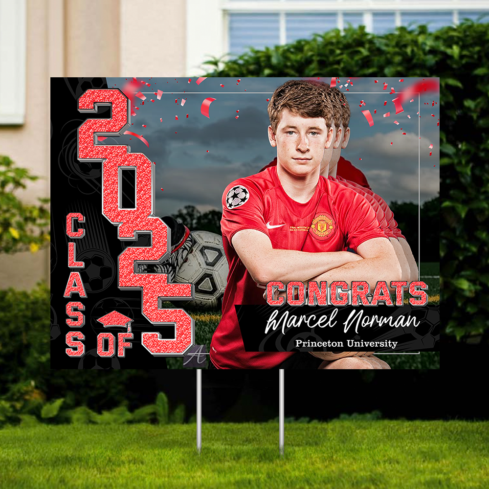 Congrats Class Of 2025 Lawn Sign, Personalized Graduation Lawn Sign