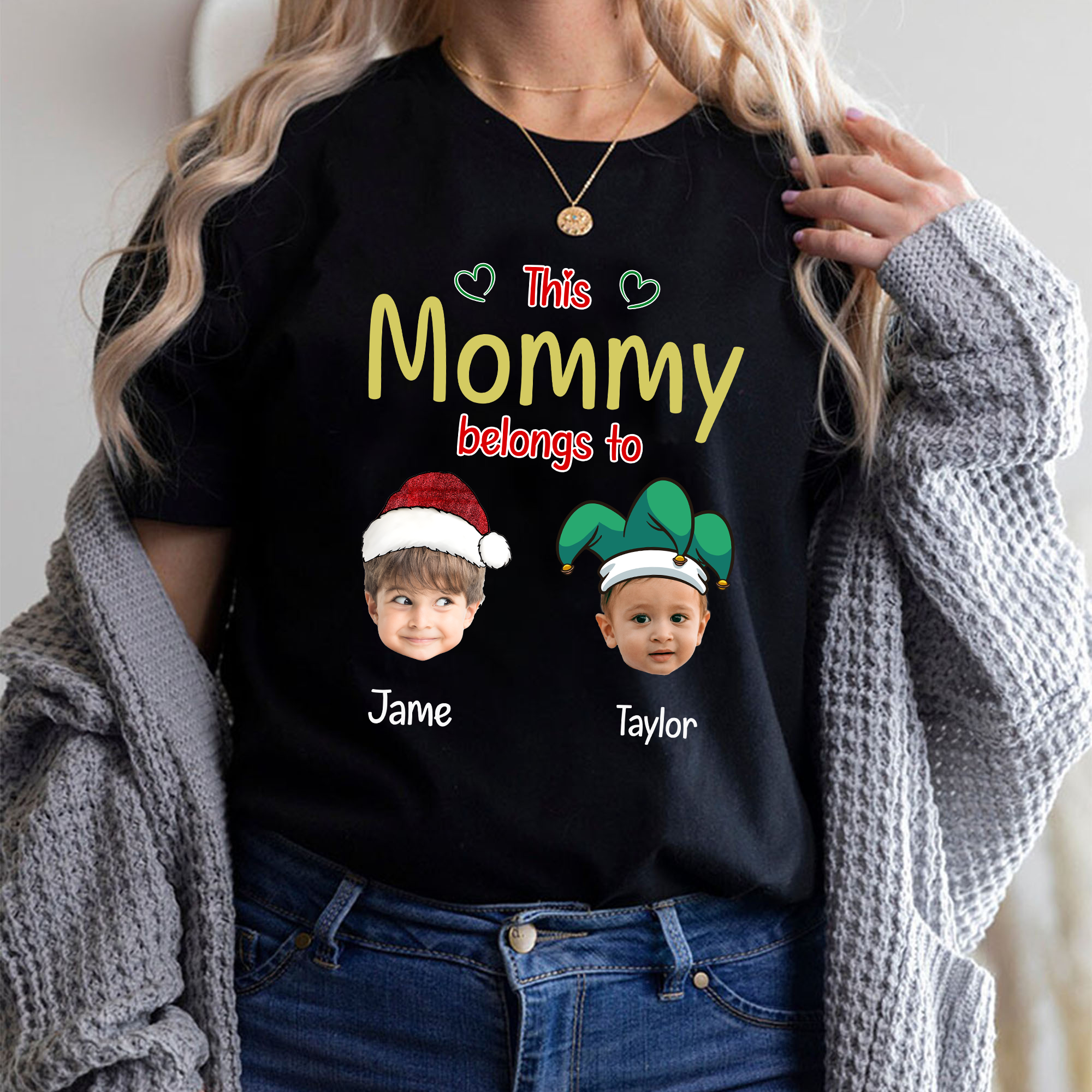 Custom Name Christmas Grandma Shirt - Personalized Shirt Custom T-shirt