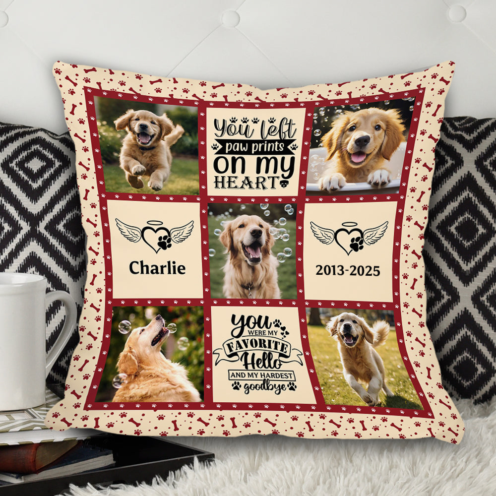 Pet Memorial - Custom Photo Pillow - Memorial Personalized Custom Pillow