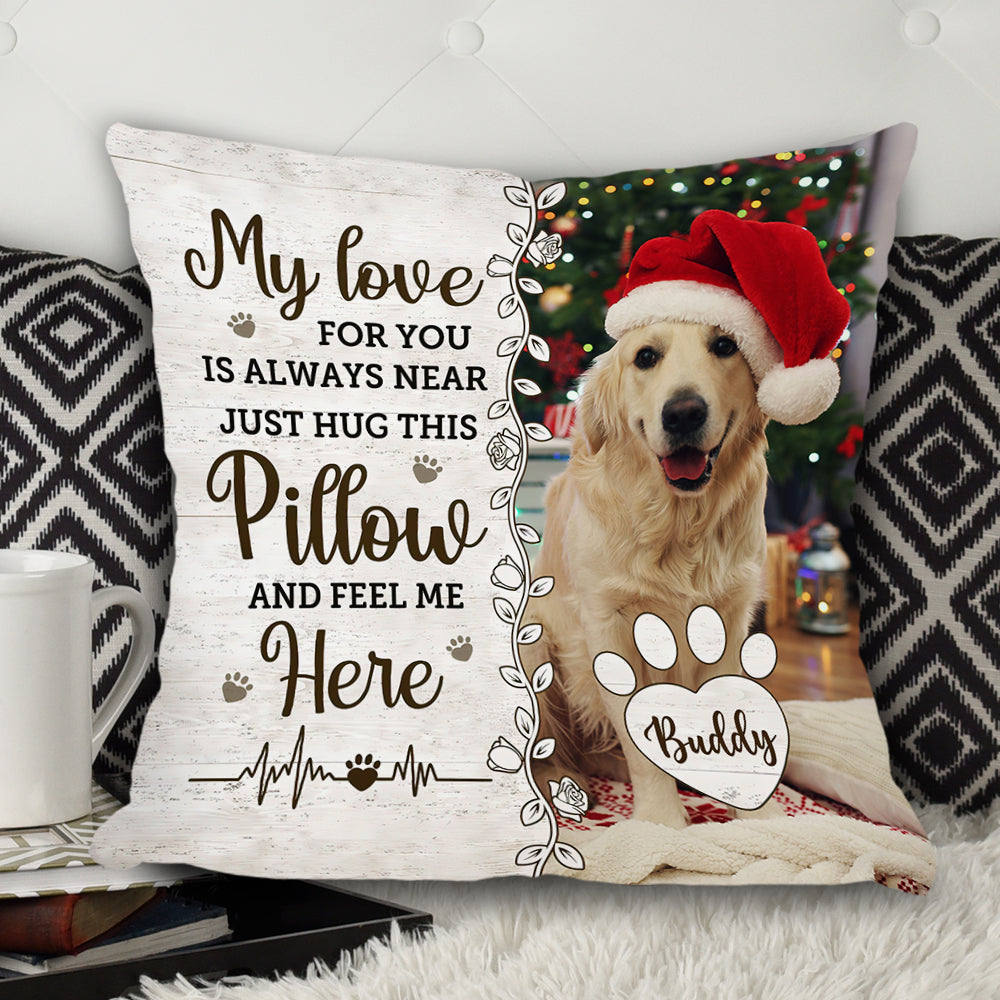 When You Miss Me - Custom Name and Photo Pillow - Memorial Gift