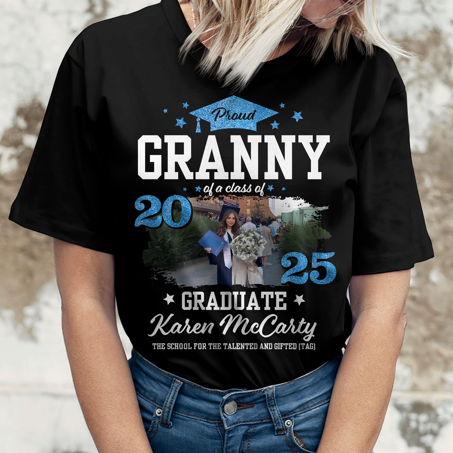 Proud Family Class Of 2025 Custom Graduation Shirt Upload Photo T-shirt, Graduation Gift