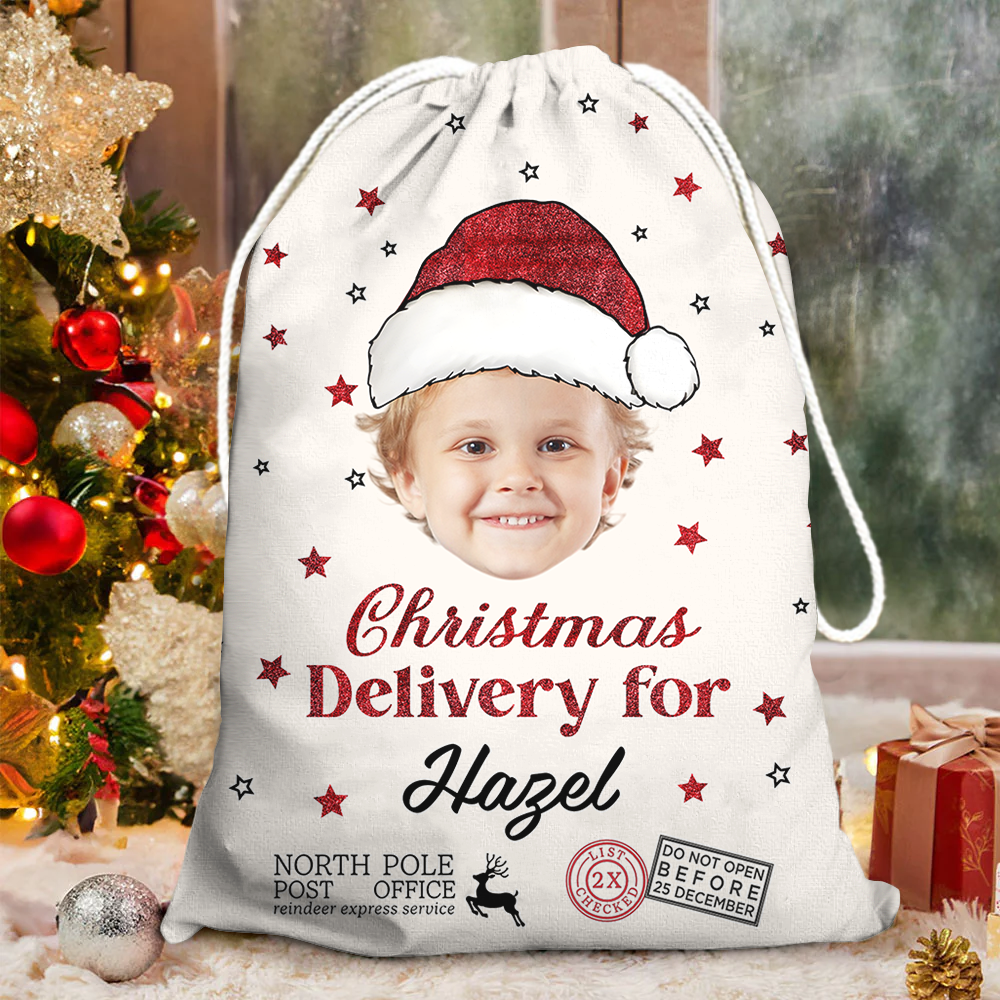 Funny Christmas Bag Custom Photo - Christmas Bag Gift For Family - Christmas Sack