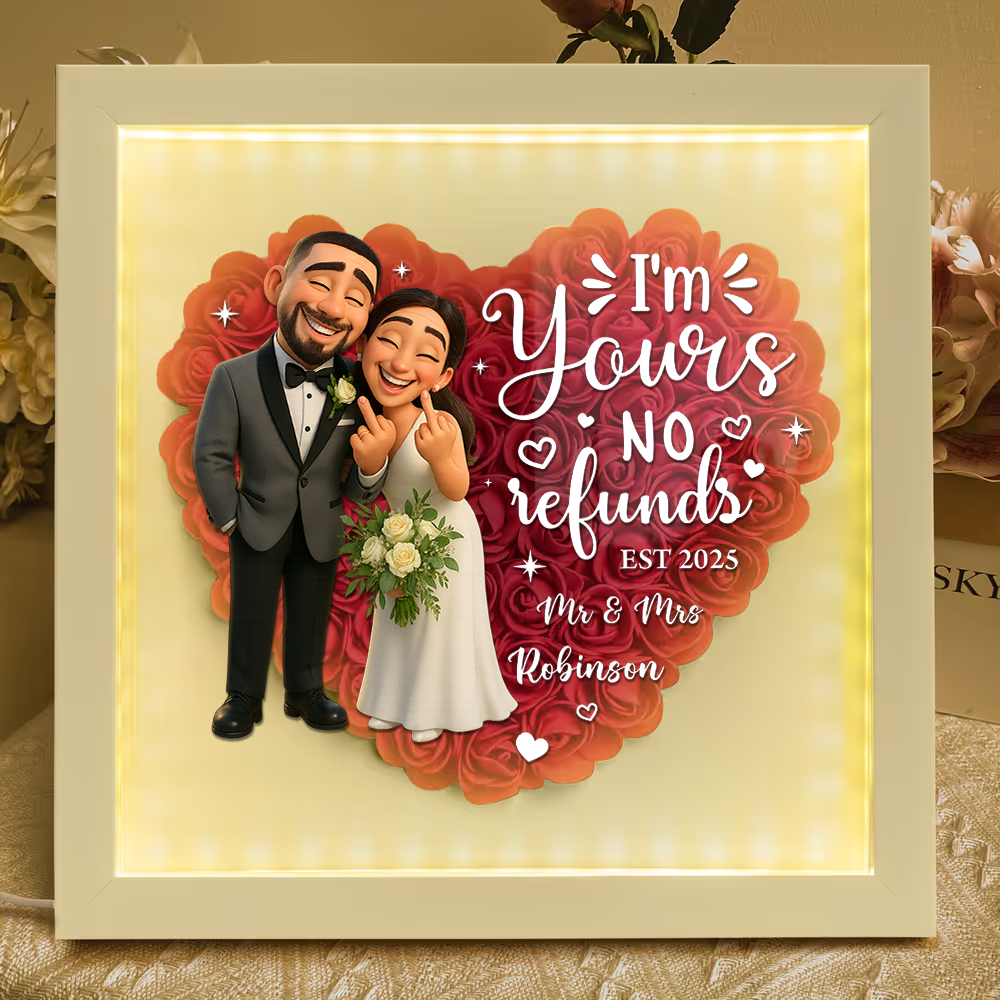 You and Me We Got This LED Flowers Box - Personalized Flower Shadow Box