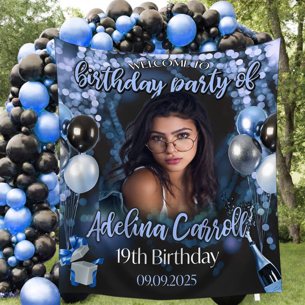 Birthday Party - Personalized Birthday Backdrop, Custom Birthday Party Decorations