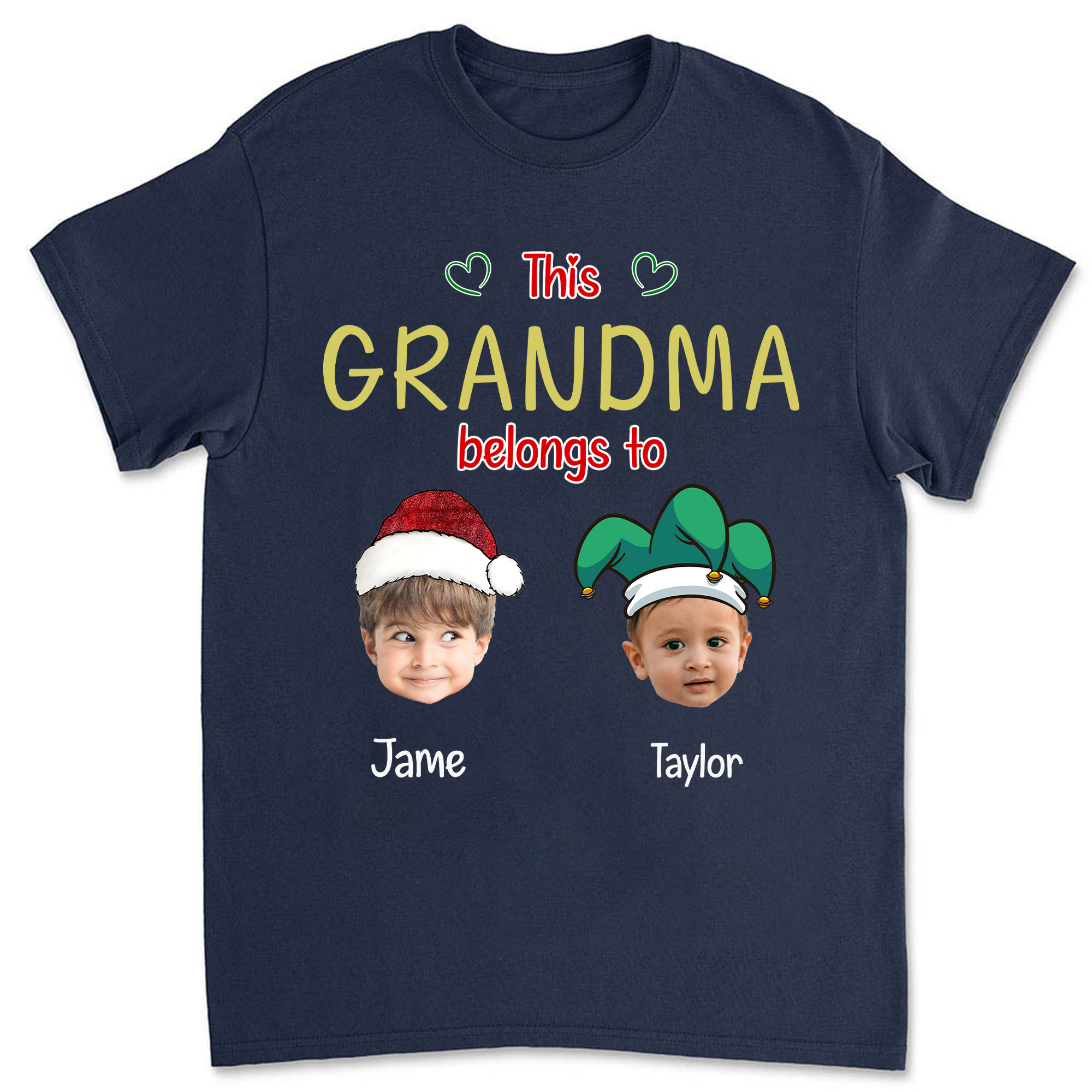 Custom Name Christmas Grandma Shirt - Personalized Shirt Custom T-shirt