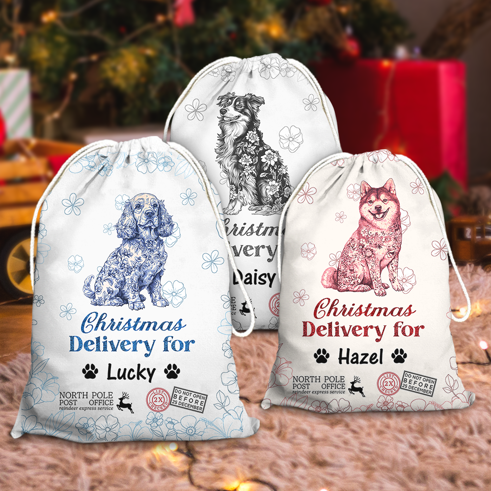 Funny Pet Christmas Bag Custom Photo - Christmas Bag Gift For Pet Lover - Christmas Sack