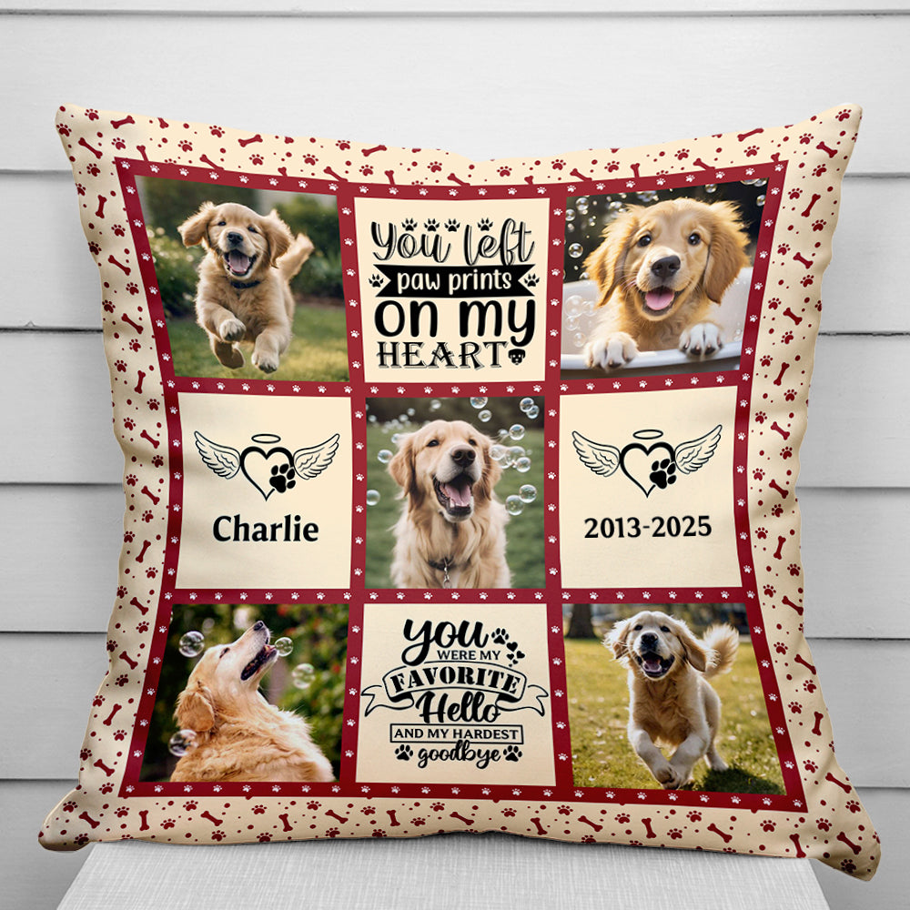 Pet Memorial - Custom Photo Pillow - Memorial Personalized Custom Pillow