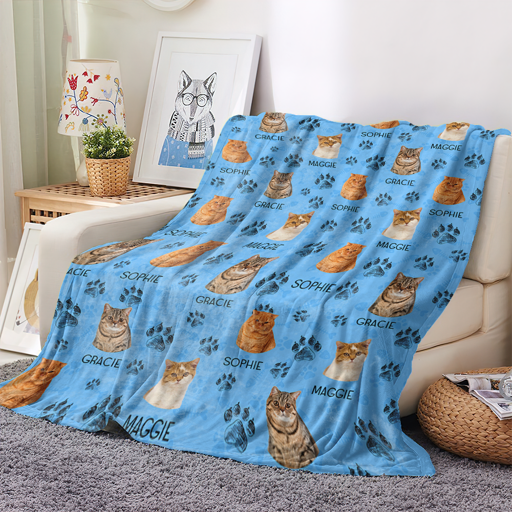 Fur Baby Name and Photo - Custom Pet Gift - Personalized Custom Pet Blanket