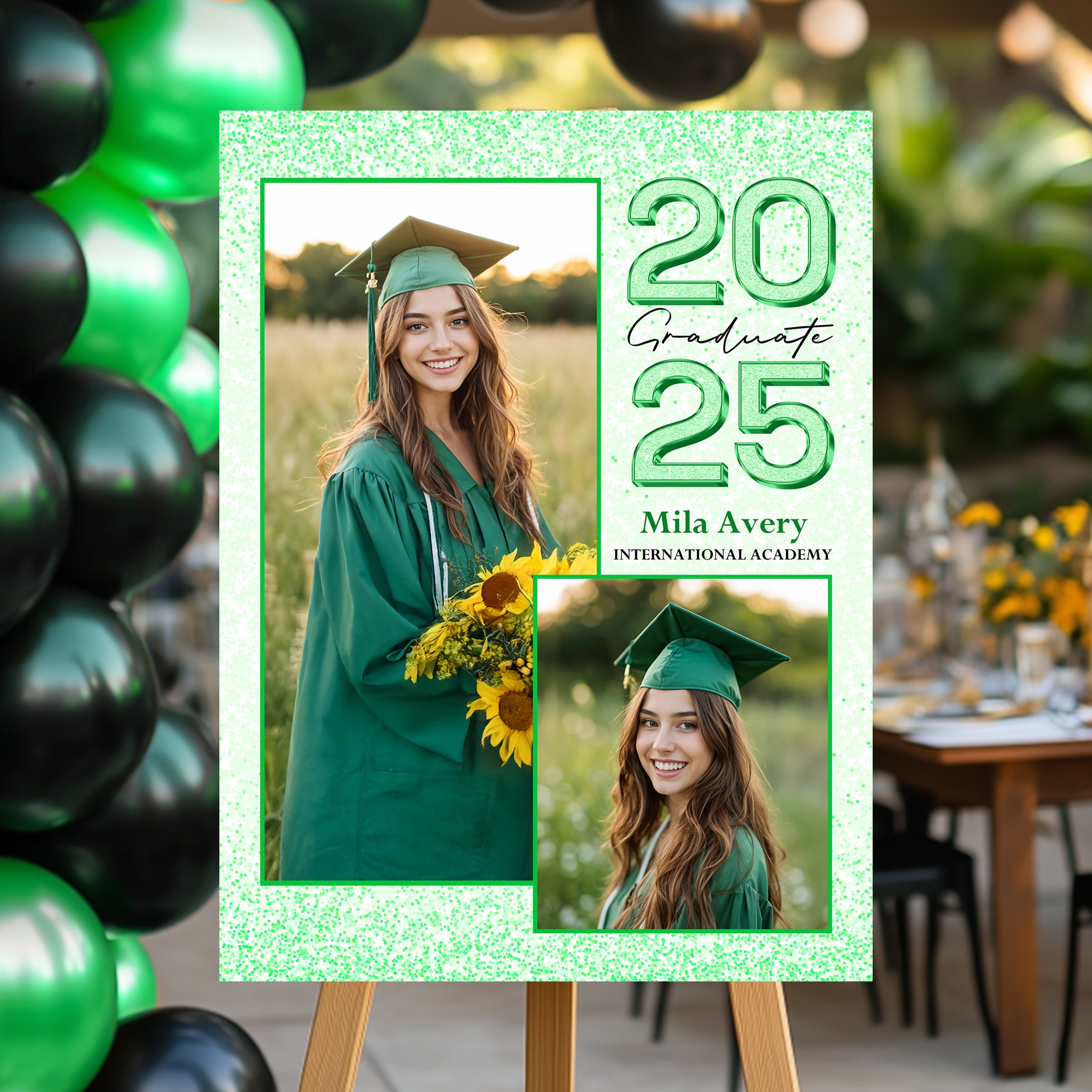 Personalized Grad Law Sign – Class of 2025 - Custom Name, School Name & Photo Law Sign