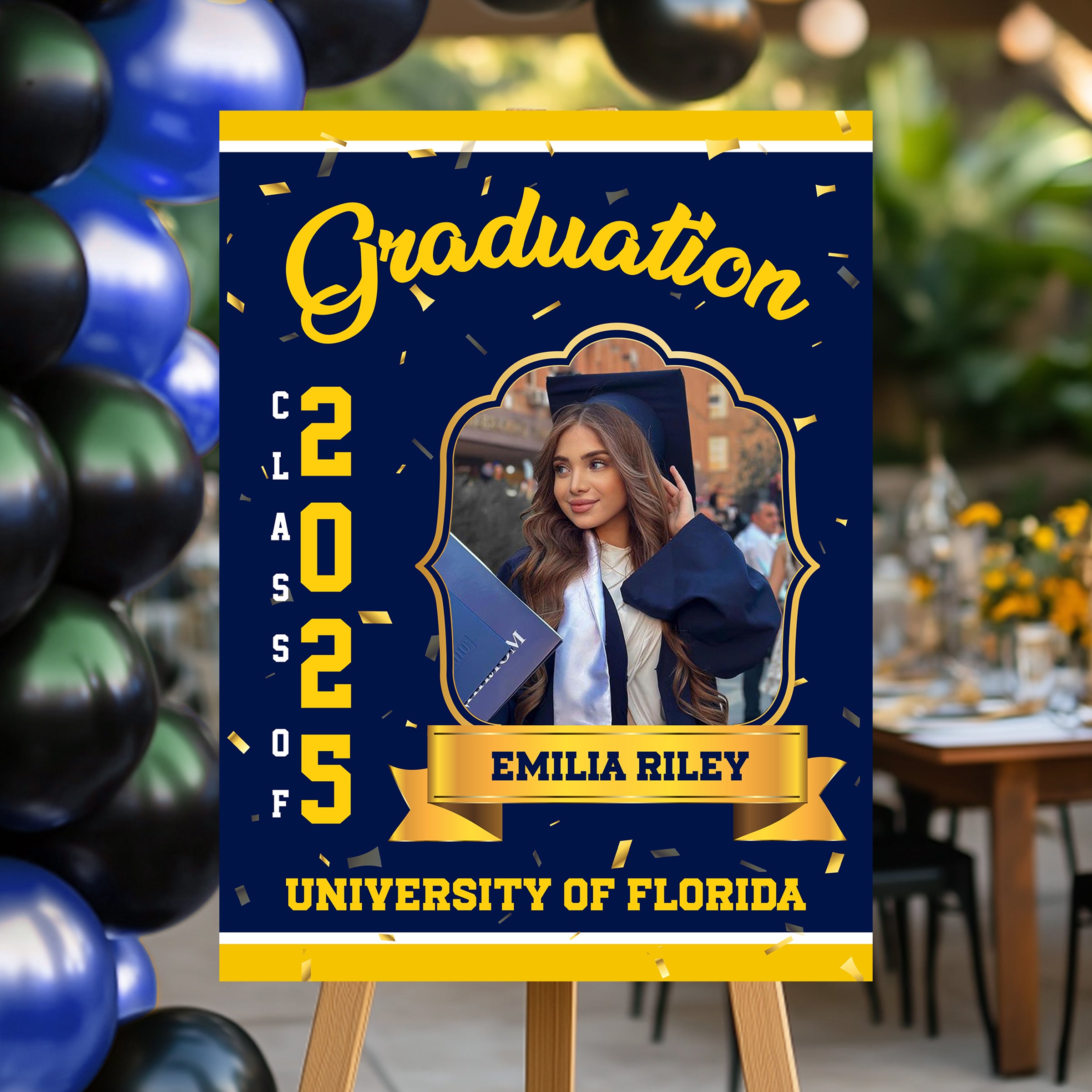 Custom Name, School Name & Photo Law Sign - Personalized Grad Law Sign – Class of 2025 -