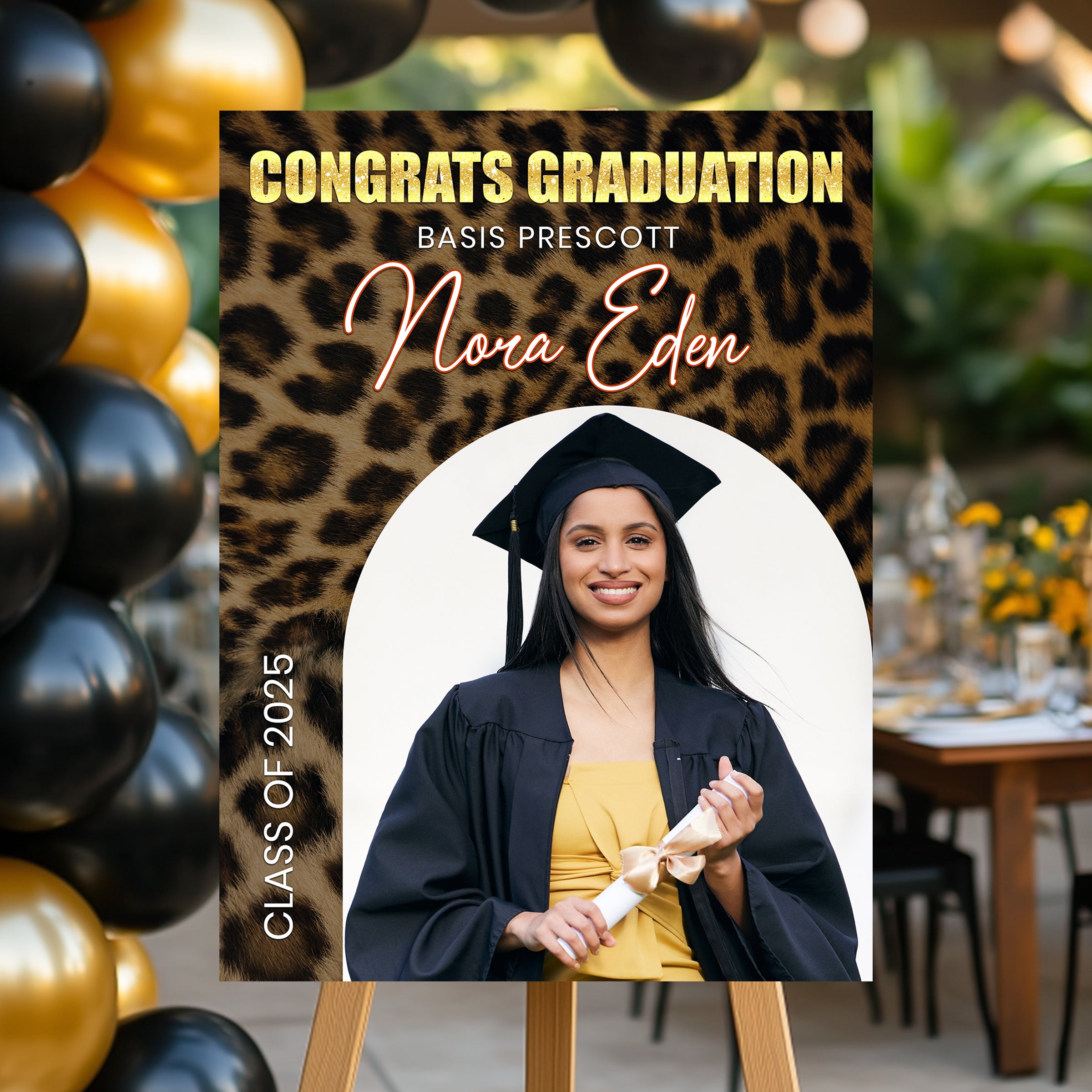 Welcome To The Graduation Party Sign – Class Of 2025 Personalized Welcome Sign