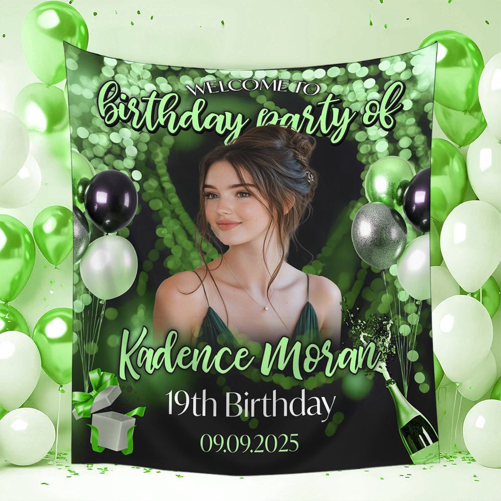 Birthday Party - Personalized Birthday Backdrop, Custom Birthday Party Decorations