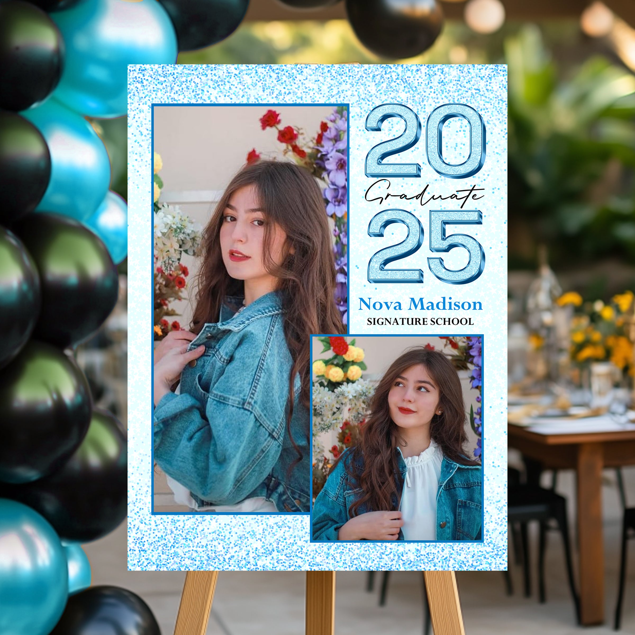 Personalized Grad Law Sign – Class of 2025 - Custom Name, School Name & Photo Law Sign