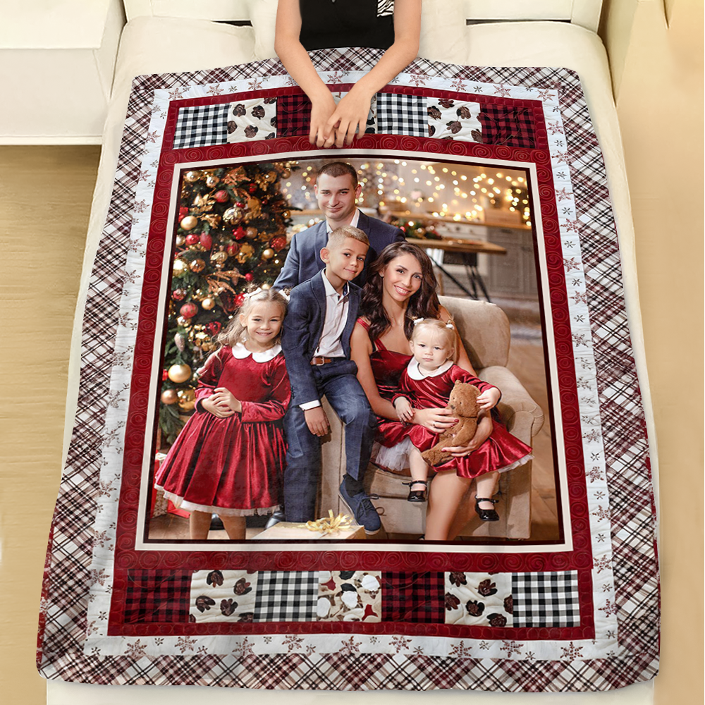 Custom Photo Blanket - Christmas Gift - Personalized Custom Blanket