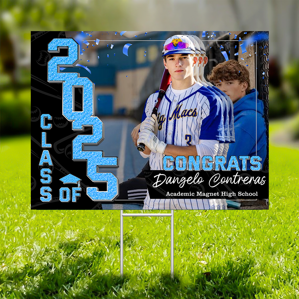 Congrats Class Of 2025 Lawn Sign, Personalized Graduation Lawn Sign