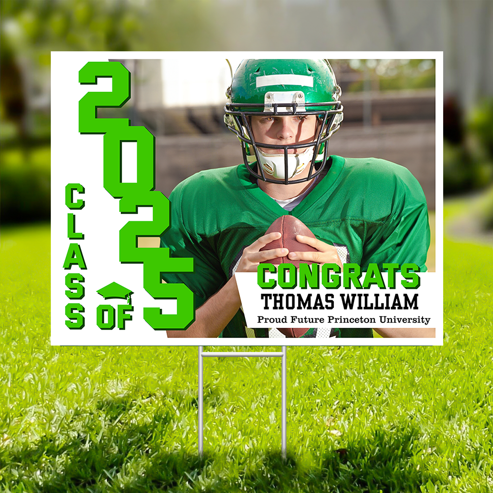 Congrats Class Of 2025 Lawn Sign, Personalized Congrats Graduation Lawn Sign