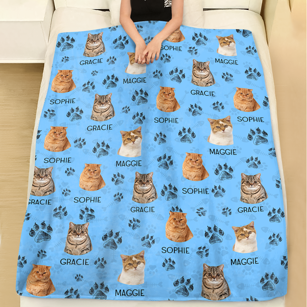 Fur Baby Name and Photo - Custom Pet Gift - Personalized Custom Pet Blanket