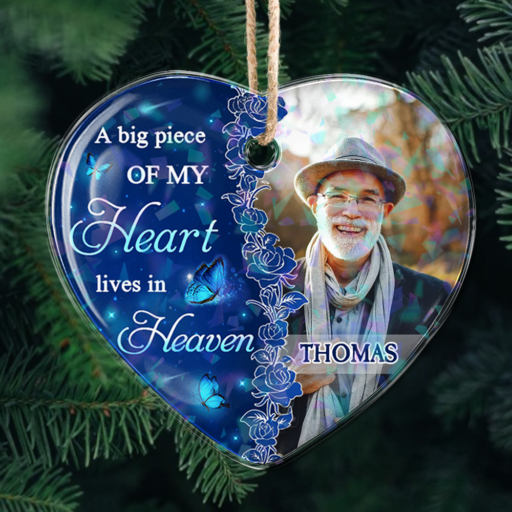 Memorial Christmas Ornament - Custom Shape Hologram Ornament