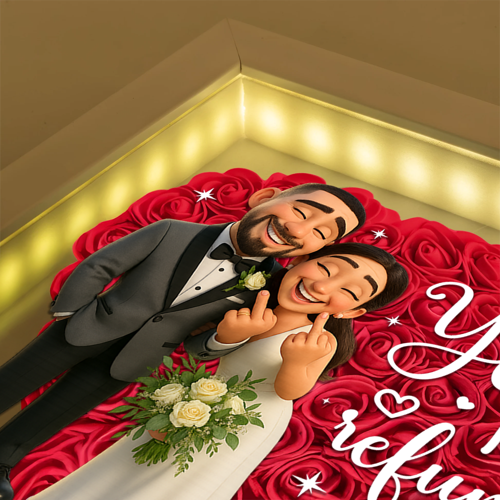 You and Me We Got This LED Flowers Box - Personalized Flower Shadow Box