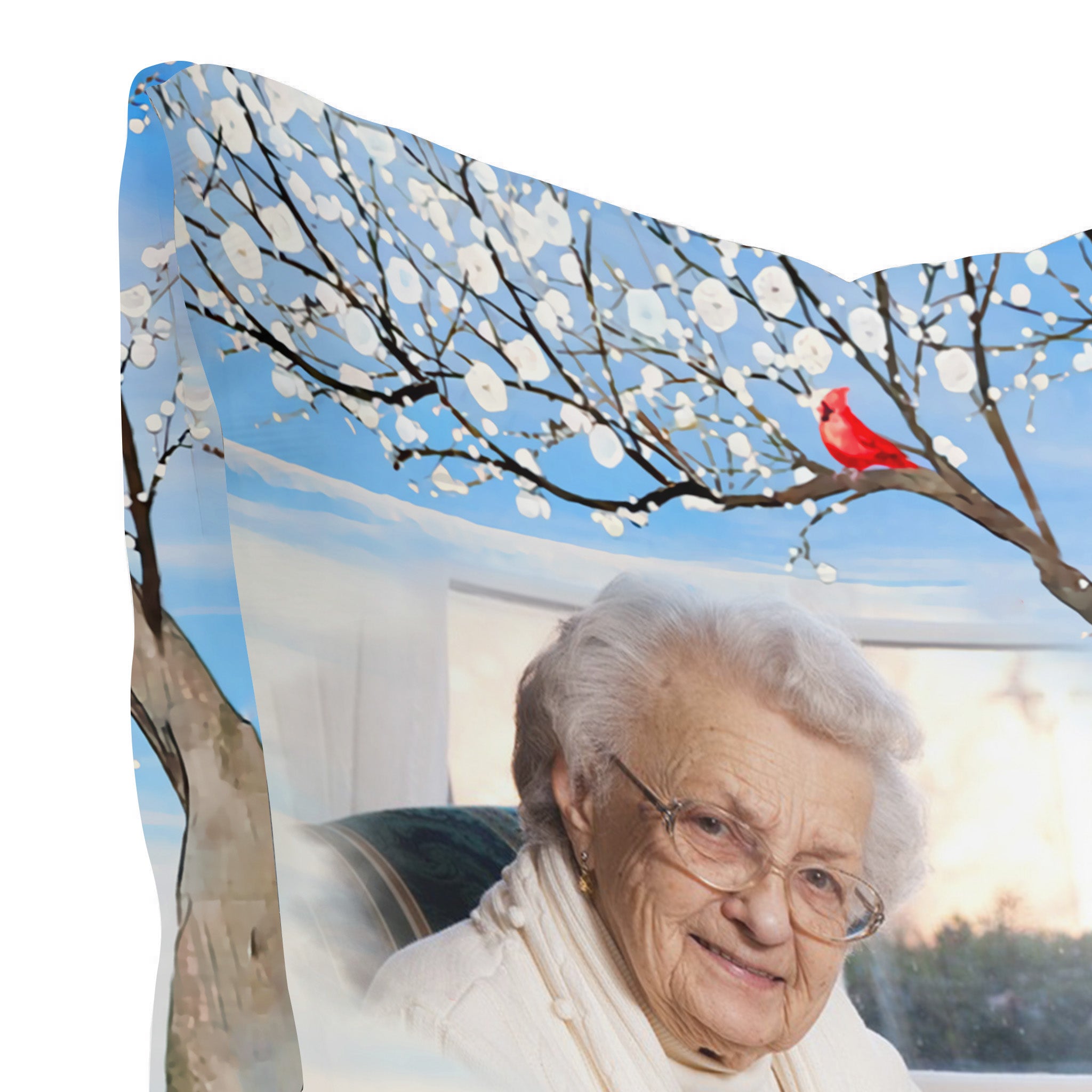 Memorial Pillow - A Hug From Heaven - Custom Name and Photo Pillow - Memorial Gift