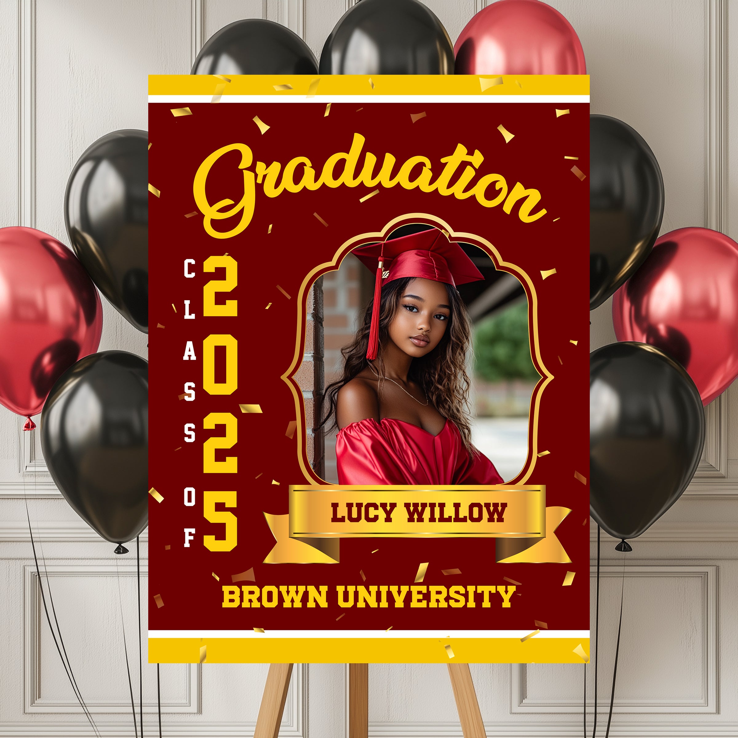 Custom Name, School Name & Photo Law Sign - Personalized Grad Law Sign – Class of 2025 -