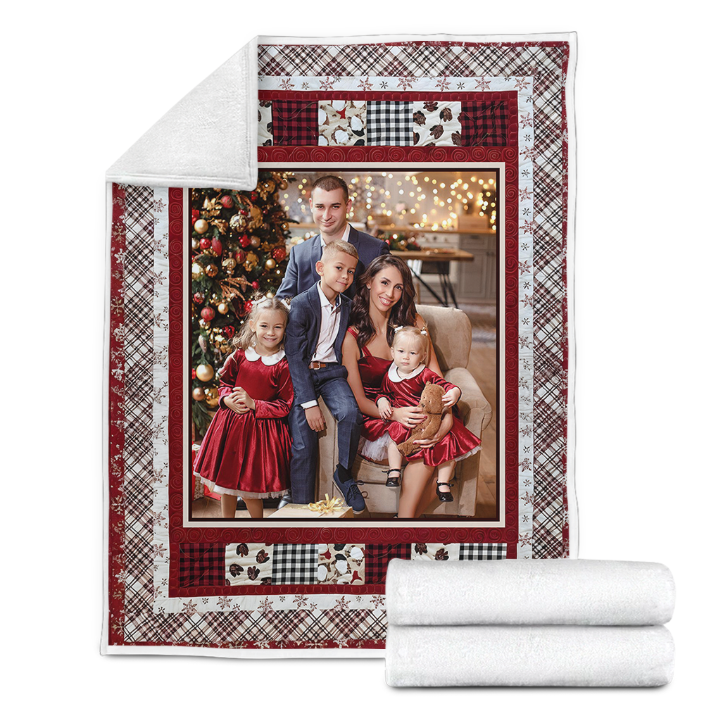 Custom Photo Blanket - Christmas Gift - Personalized Custom Blanket