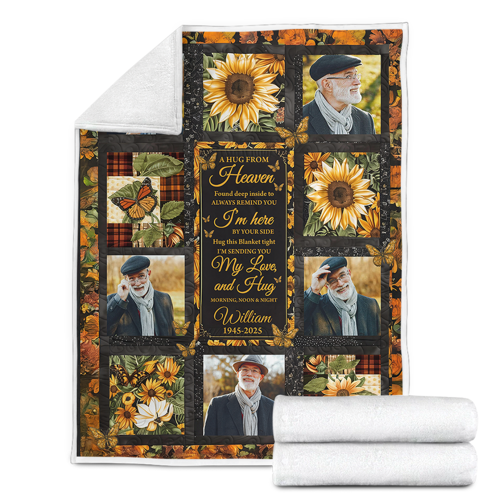 Custom Name and Photo - Memorial Gift - Personalized Custom Memorial Blanket
