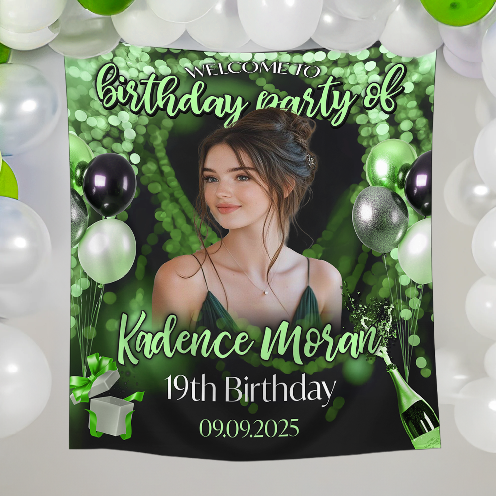 Birthday Party - Personalized Birthday Backdrop, Custom Birthday Party Decorations
