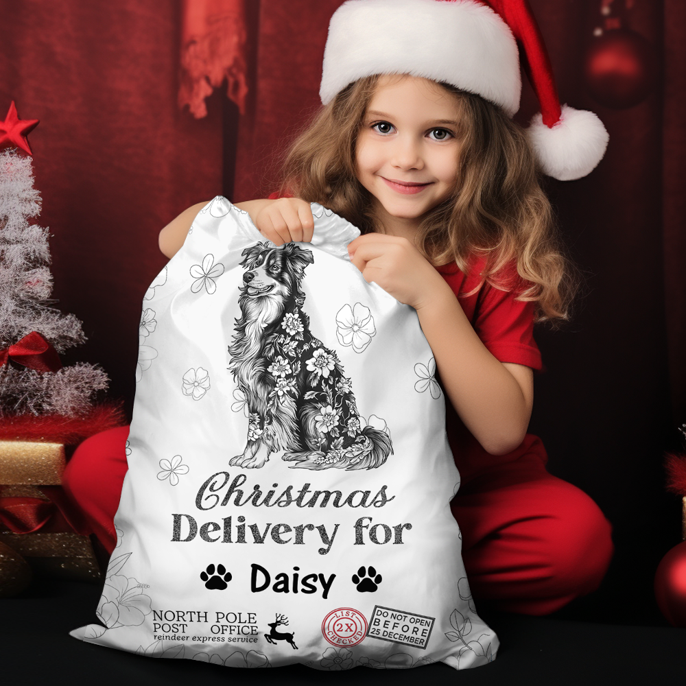 Funny Pet Christmas Bag Custom Photo - Christmas Bag Gift For Pet Lover - Christmas Sack