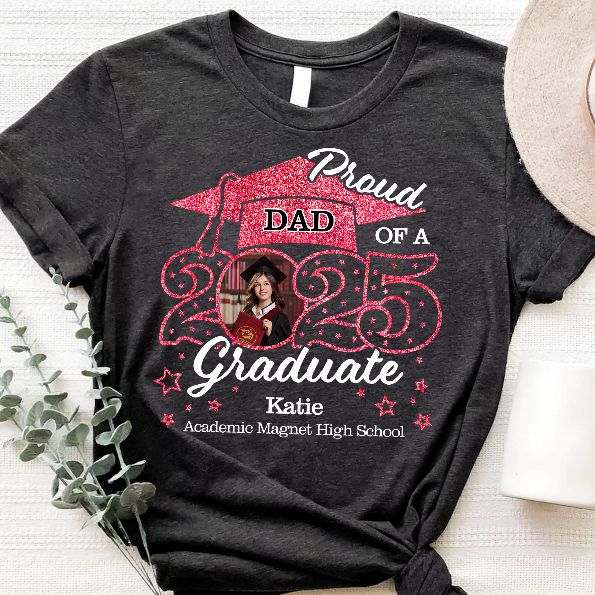 Class Of 2025 Custom Graduation Shirt Upload Photo T-shirt, Graduation Gift