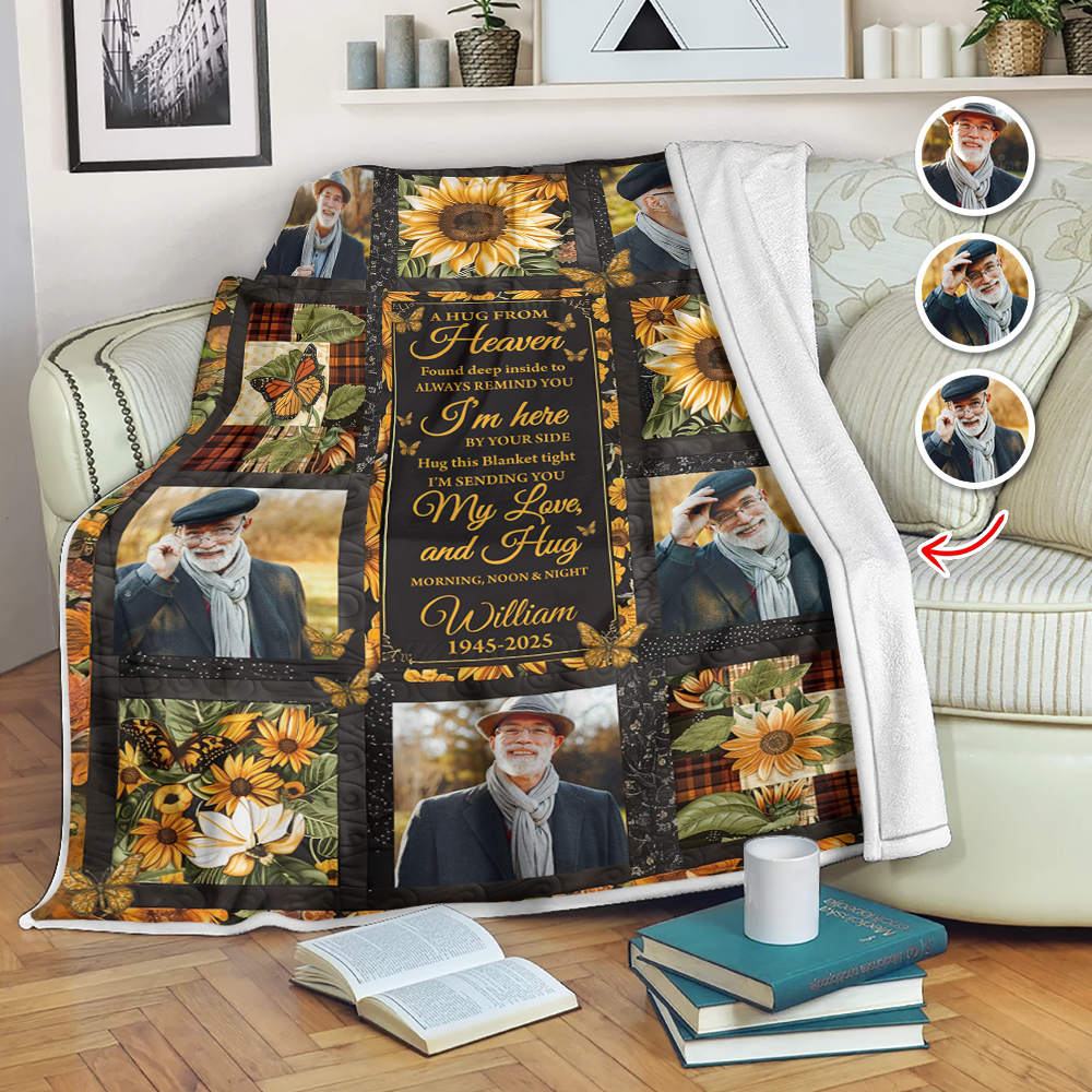 Custom Name and Photo - Memorial Gift - Personalized Custom Memorial Blanket