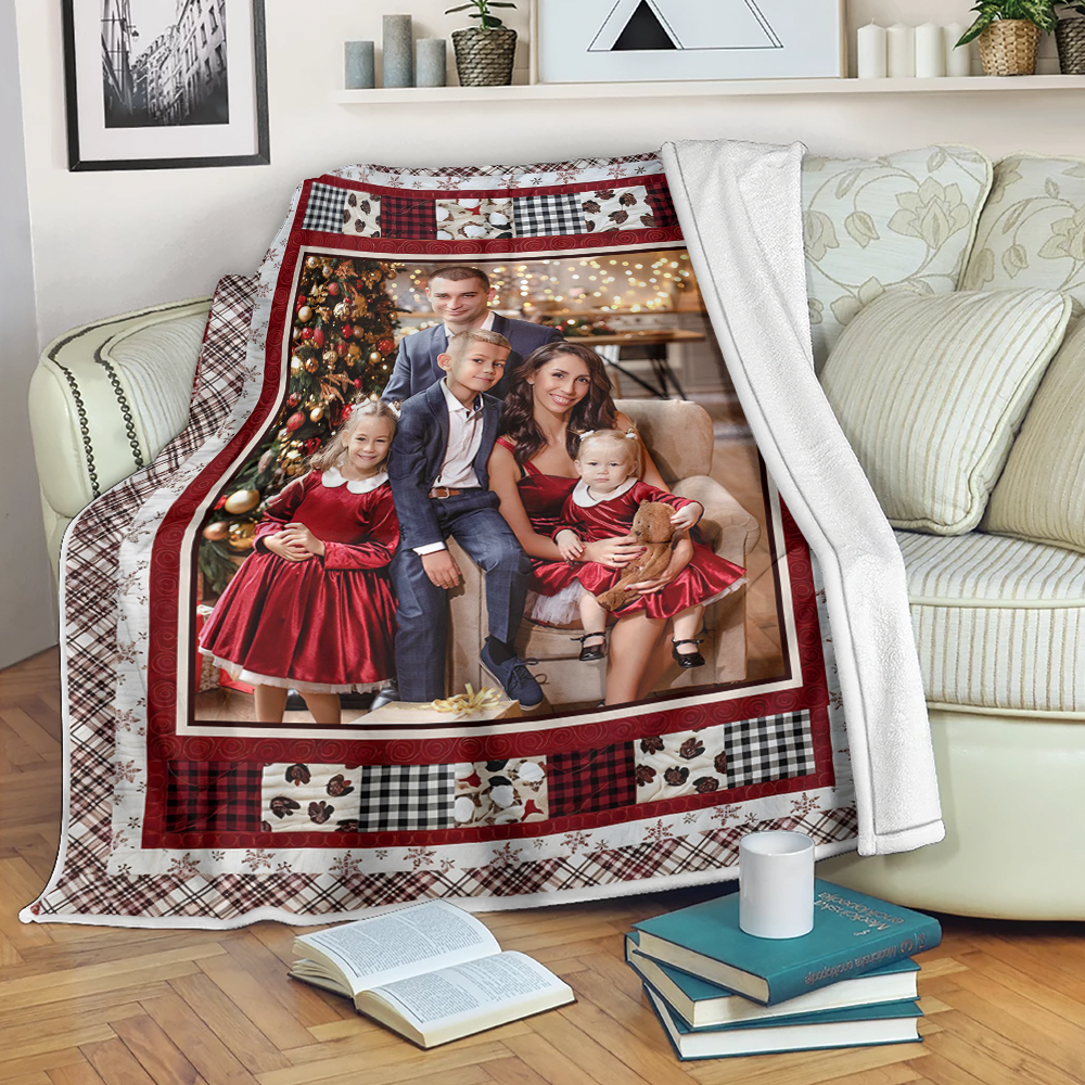 Custom Photo Blanket - Christmas Gift - Personalized Custom Blanket