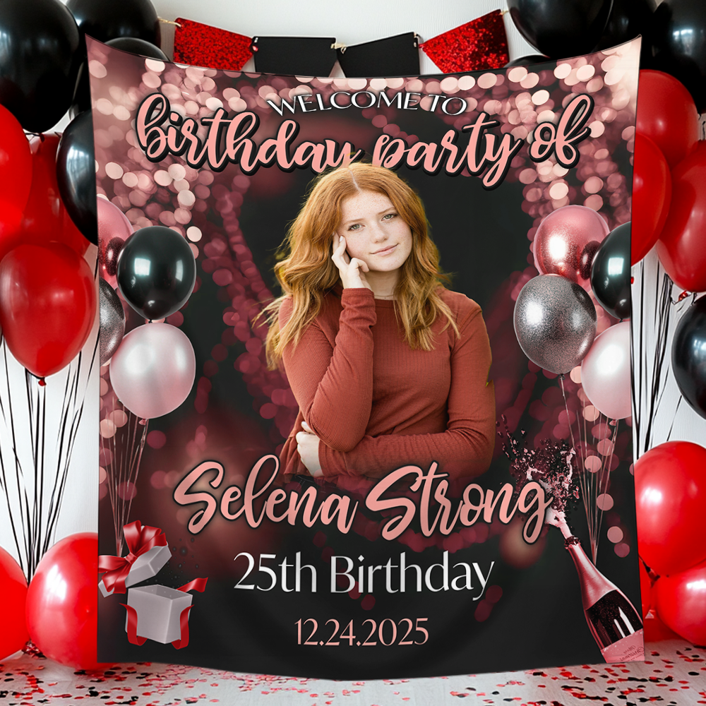 Birthday Party - Personalized Birthday Backdrop, Custom Birthday Party Decorations